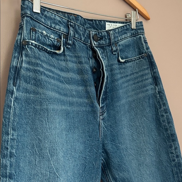 Rag &Bone Rachel Barrel Leg Siesta Super High-Rise Rigid Jean ButtonFly Size 28 - Picture 8 of 14